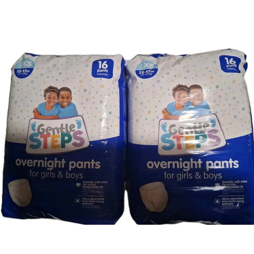 Gentle Steps Overnight Pants For Girls & Boys, XS (28-45 LBS) Lot Of 2, 16+16=32